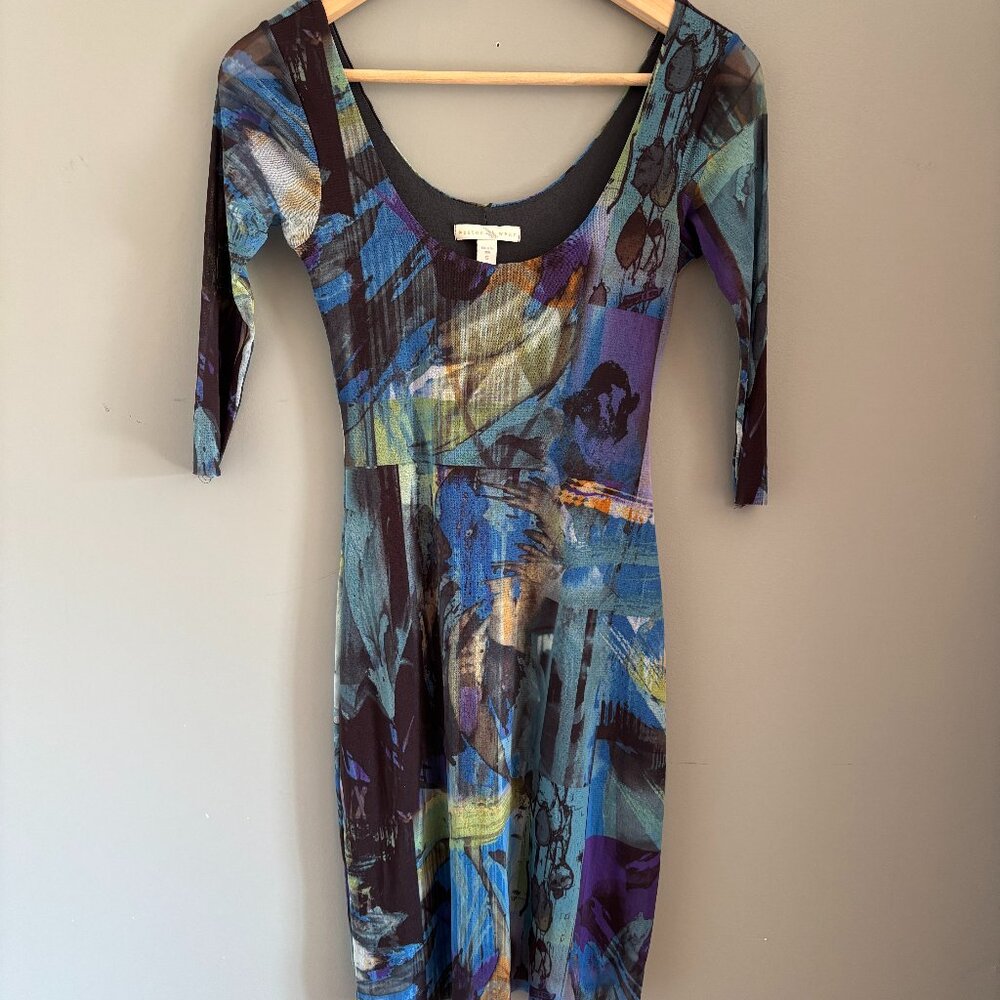 Mesh Abstract Pattern Weston Wear Dress